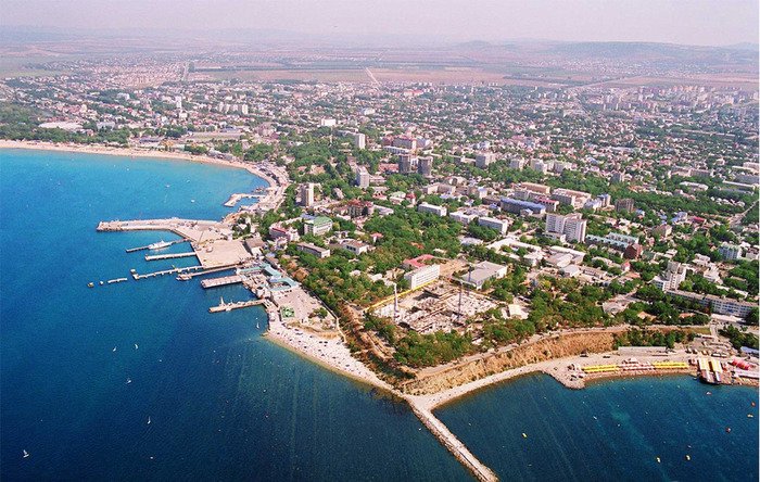 город Анапа с высоты