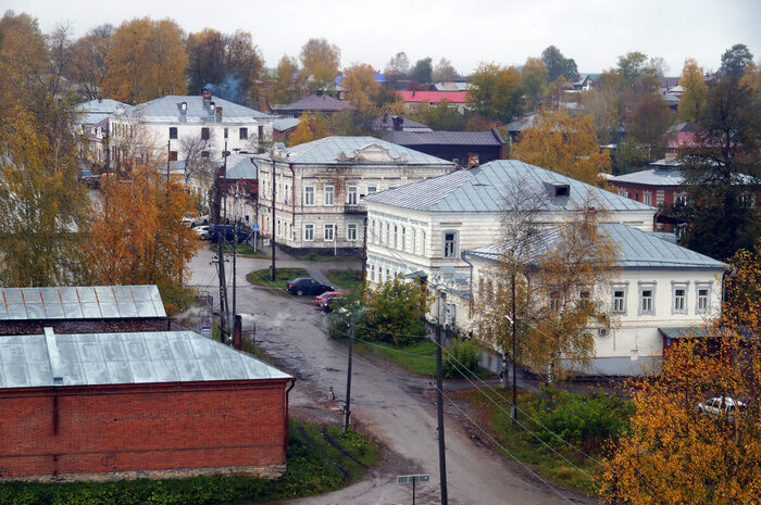 Вид города Чердынь