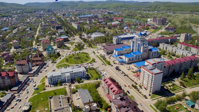 Вид с высоты на г. Горячий Ключ 