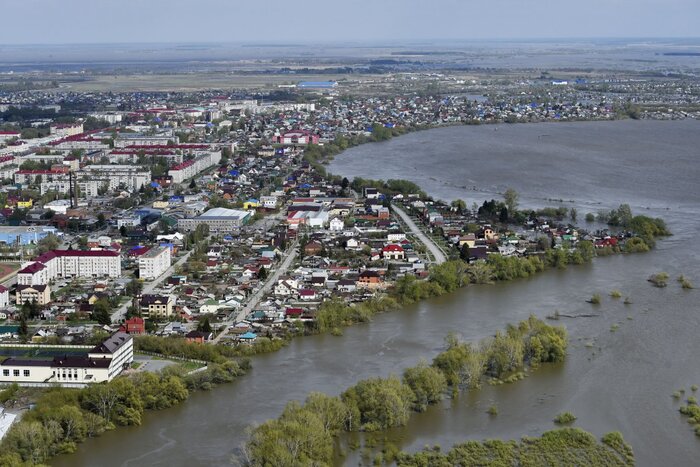 город Ишим с высоты птичьего полета