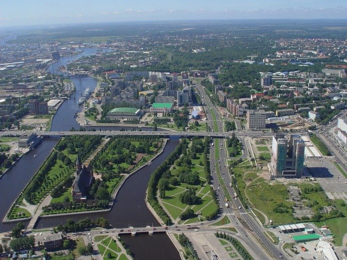 Вид г Калининграда с высоты