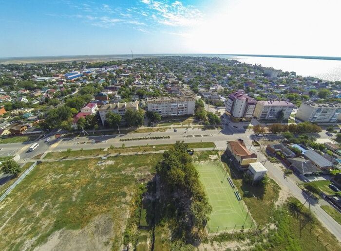 Вид Приморско-Ахтарска с высоты
