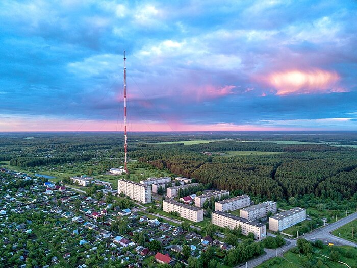 Вид города Родники с высоты птичьего полета