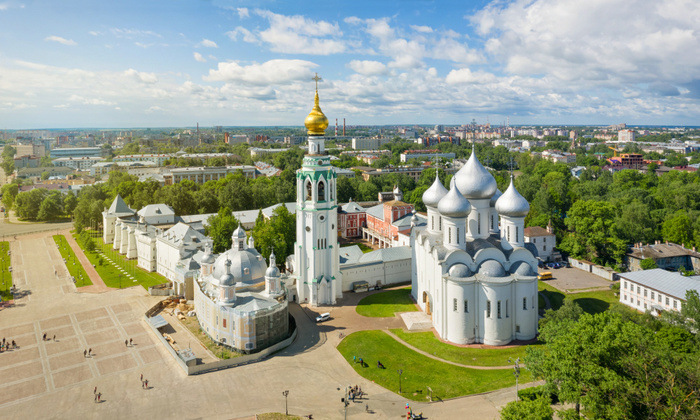 живописный вид города Вологды