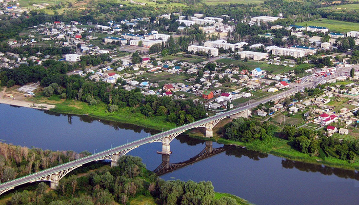 мост через реку Дон с Верхний Мамон