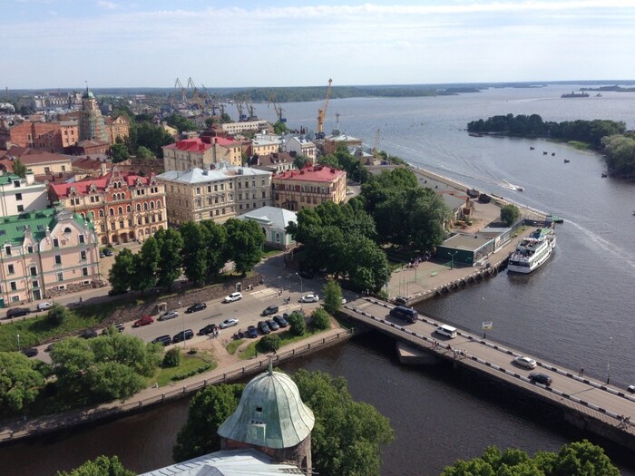 Вид города Высоцка с высоты