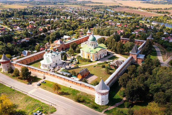 Вид города Зарайска с высоты